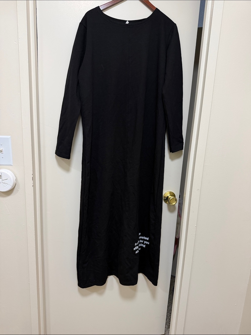 Long Sleeve Black Maxi Dress and hoodie set